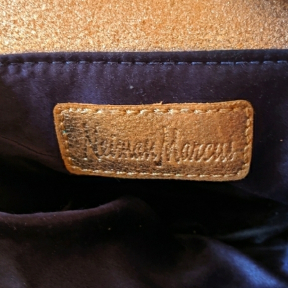 Neiman Marcus Tan Mini Crossbody Bag Clutch - Picture 7 of 10